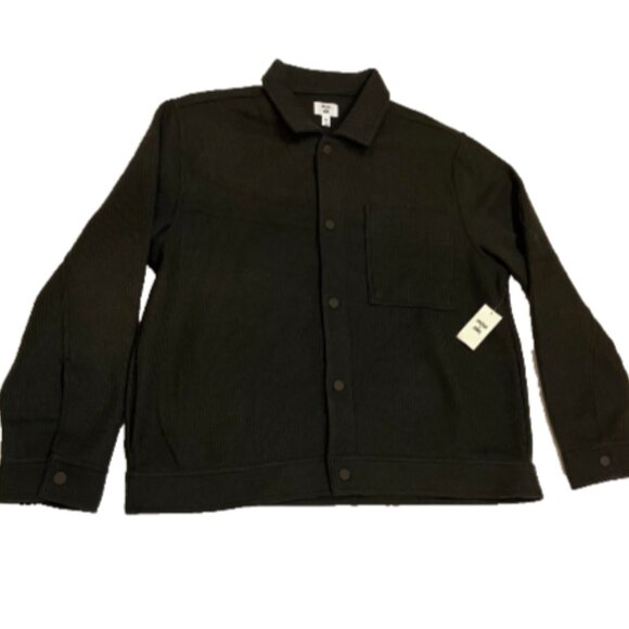 Mode of One Mens Long-Sleeve Knit Trucker Jacket Jet Grey Size XXL - Picture 2 of 6